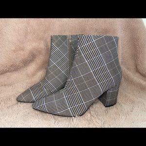 Plaid booties